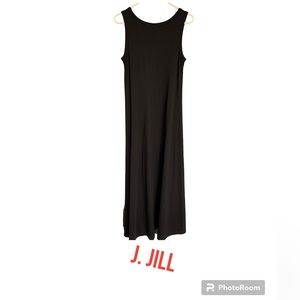 J. Jill maxi dress size extra small XS - black - 55” length - Pima cotton